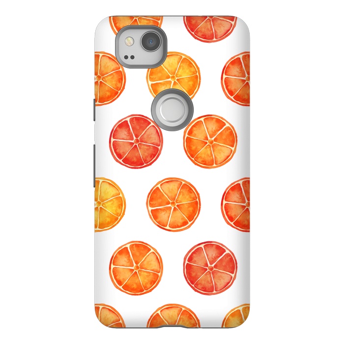 Pixel 2 StrongFit Orange Slices Citrus Print by Becky Starsmore