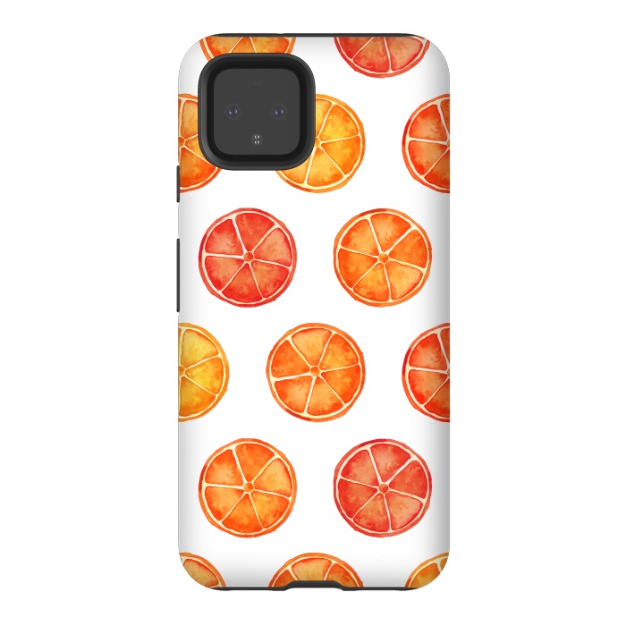 Pixel 4 StrongFit Orange Slices Citrus Print by Becky Starsmore
