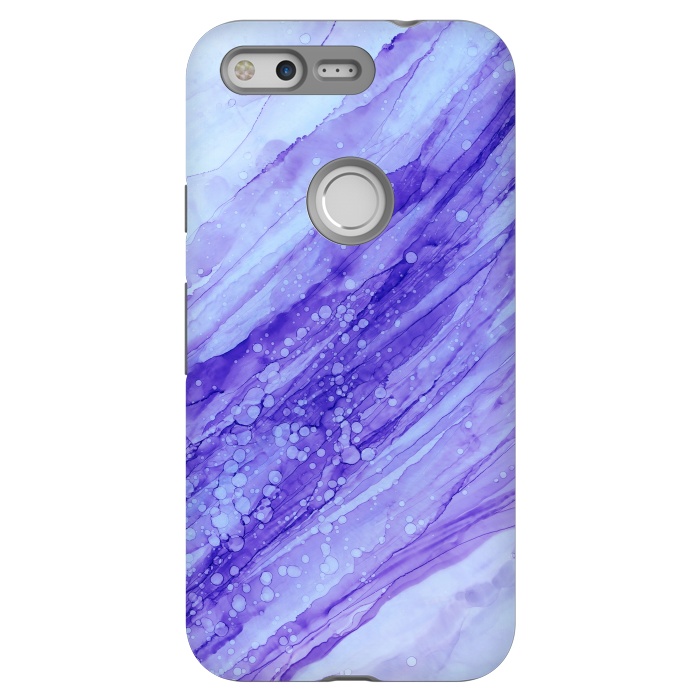 Pixel StrongFit Purple Marble Print by Becky Starsmore
