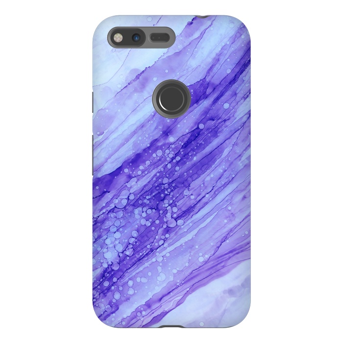 Pixel XL StrongFit Purple Marble Print by Becky Starsmore