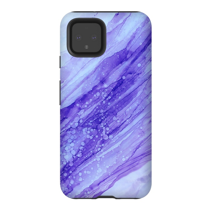 Pixel 4 StrongFit Purple Marble Print by Becky Starsmore