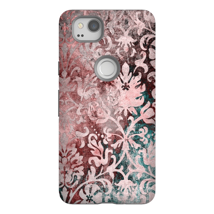 Pixel 2 StrongFit Rosegold Damask 2 by Andrea Haase