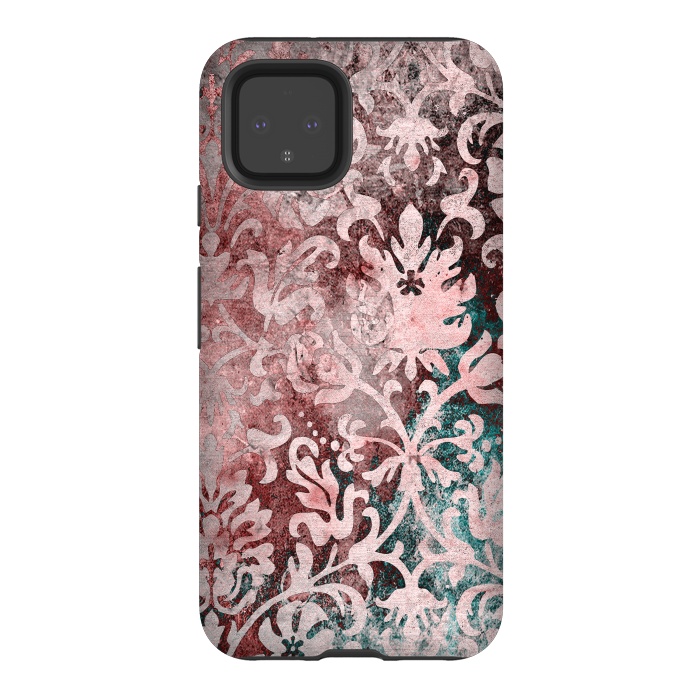 Pixel 4 StrongFit Rosegold Damask 2 by Andrea Haase