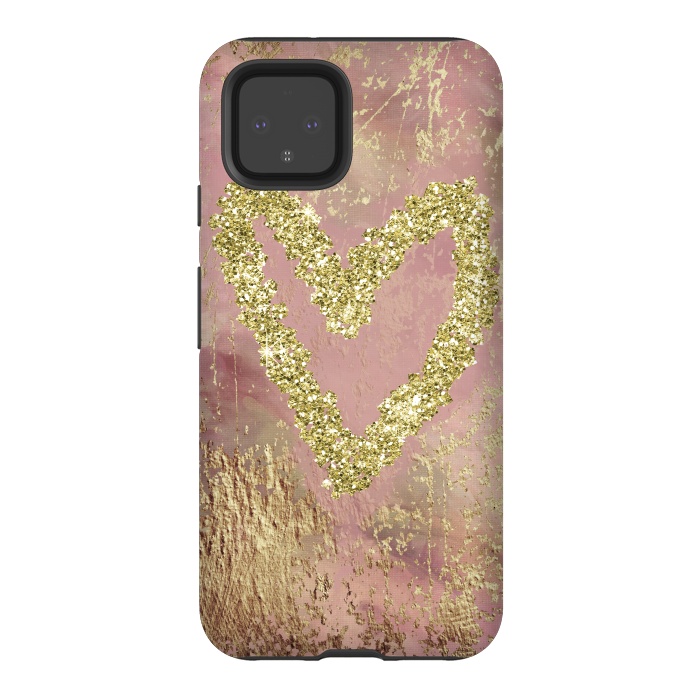 Pixel 4 StrongFit Sparkling Heart by Andrea Haase