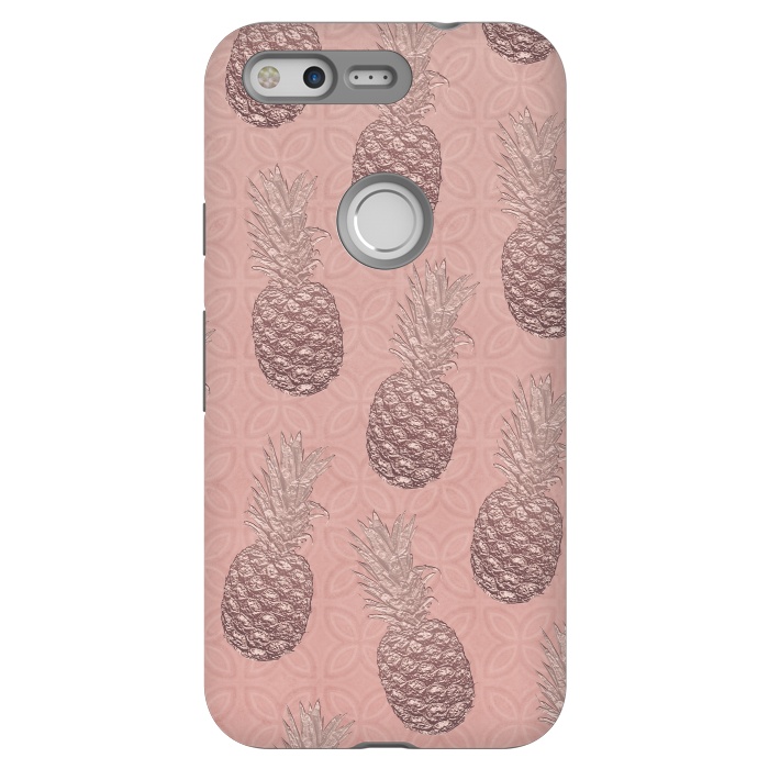 Pixel StrongFit Shiny Pink Pineapple by Andrea Haase
