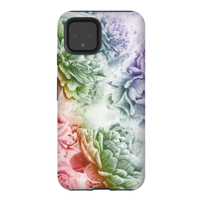 Pixel 4 StrongFit Soft Flowers by Creativeaxle