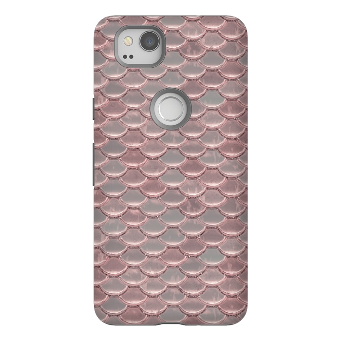 Pixel 2 StrongFit Pink Snake Skin by Andrea Haase