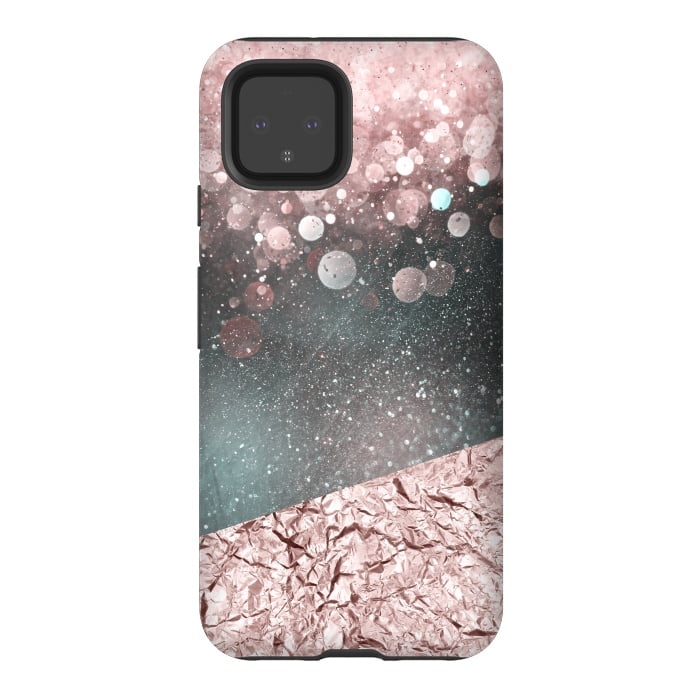Pixel 4 StrongFit Rosegold Sparkle 2 by Andrea Haase