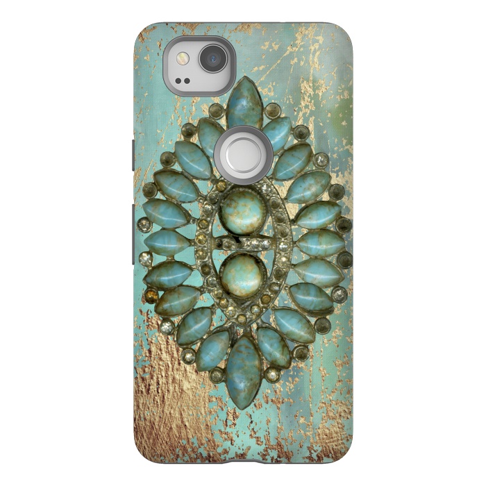 Pixel 2 StrongFit Turquoise Embellishment by Andrea Haase