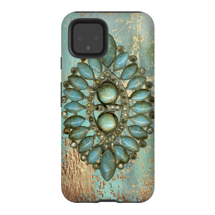Pixel 4 StrongFit Turquoise Embellishment by Andrea Haase
