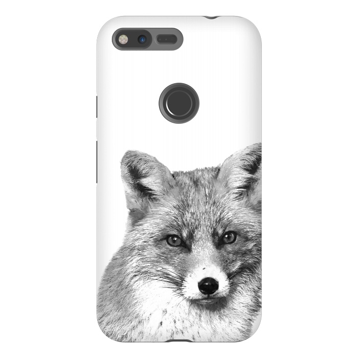 Pixel XL StrongFit Black and White Fox by Alemi