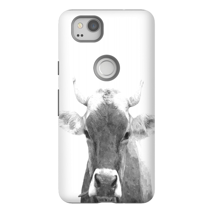 Pixel 2 StrongFit Black and White Cow by Alemi