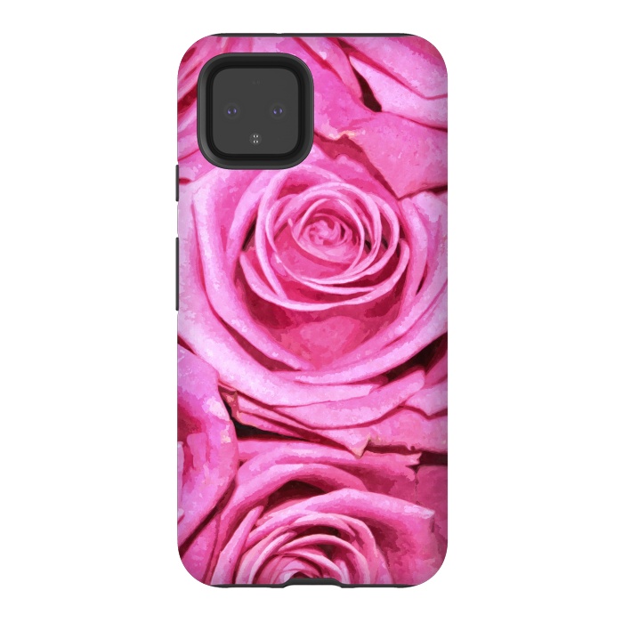 Pixel 4 StrongFit Pink Roses  by Alemi