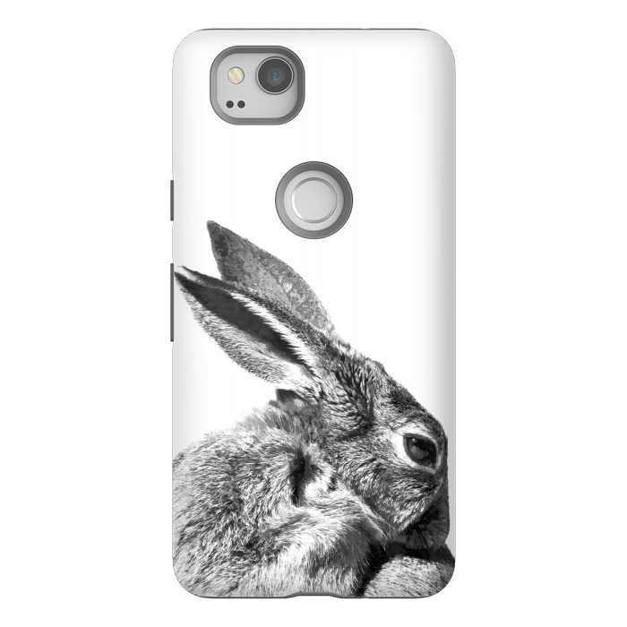 Pixel 2 StrongFit Black and White Rabbit by Alemi
