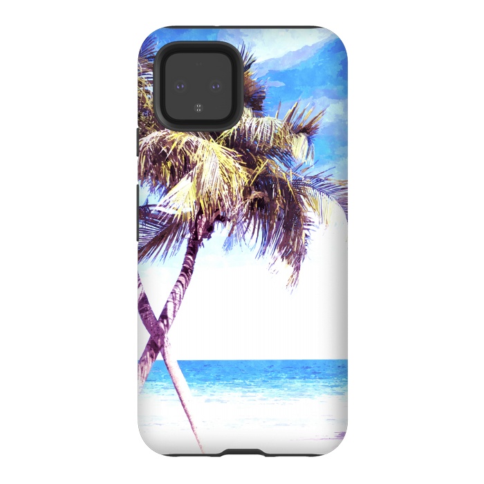 Pixel 4 StrongFit Palm Trees Beach by Alemi