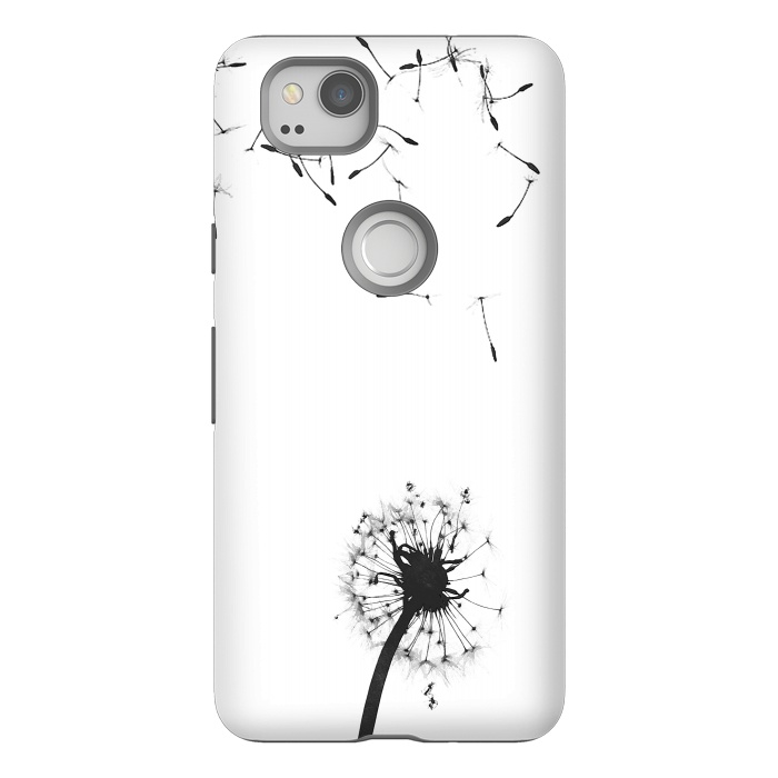 Pixel 2 StrongFit Black and White Dandelion #2 by Alemi