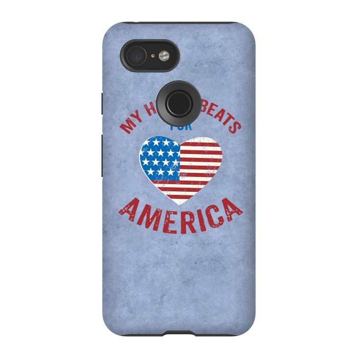 Pixel 3 StrongFit My Heart For America  by Andrea Haase