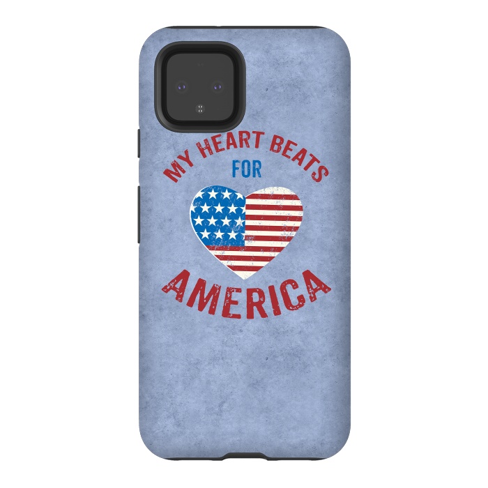 Pixel 4 StrongFit My Heart For America  by Andrea Haase