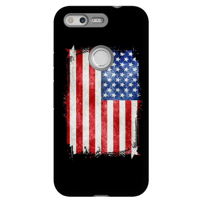 Pixel StrongFit American Flag Grunge Style by Andrea Haase