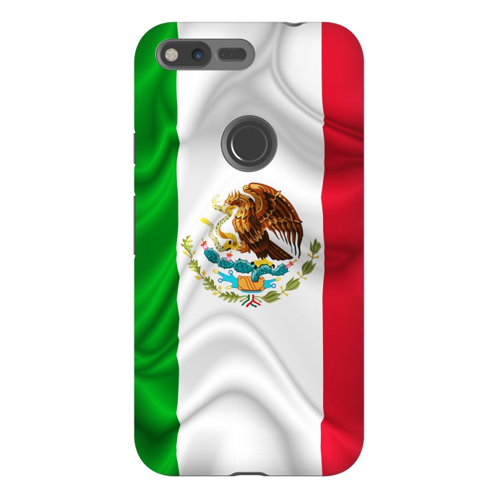 Pixel XL StrongFit  Mexico Waving Silk Flag by BluedarkArt