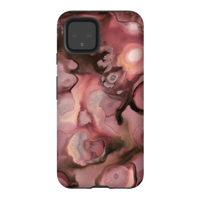 Pixel 4 StrongFit Ebb and Flow in Coral by Micklyn Le Feuvre