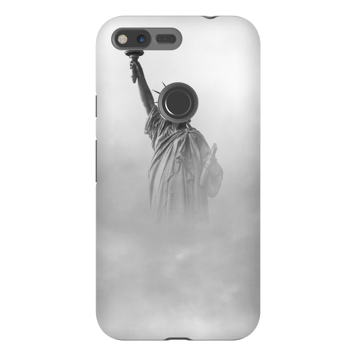 Pixel XL StrongFit Statue Of Liberty Black And White by Andrea Haase