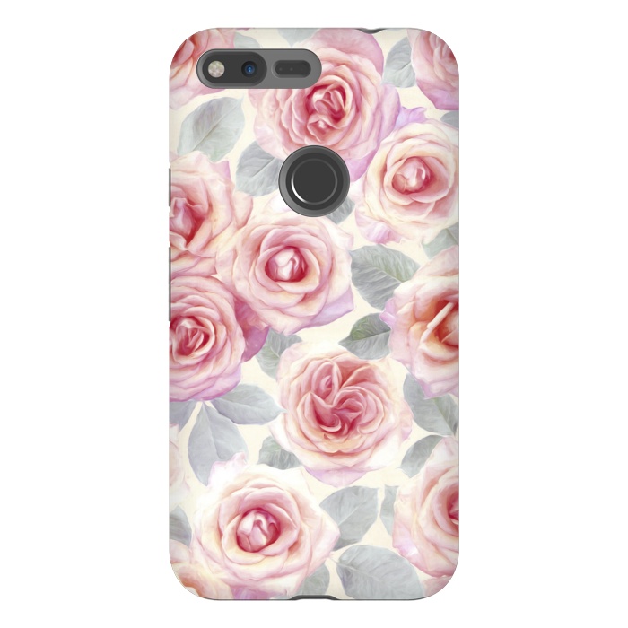 Pixel XL StrongFit Painted Pink and Mauve Roses by Micklyn Le Feuvre