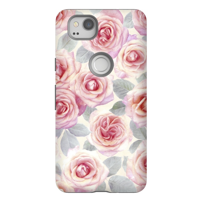 Pixel 2 StrongFit Painted Pink and Mauve Roses by Micklyn Le Feuvre