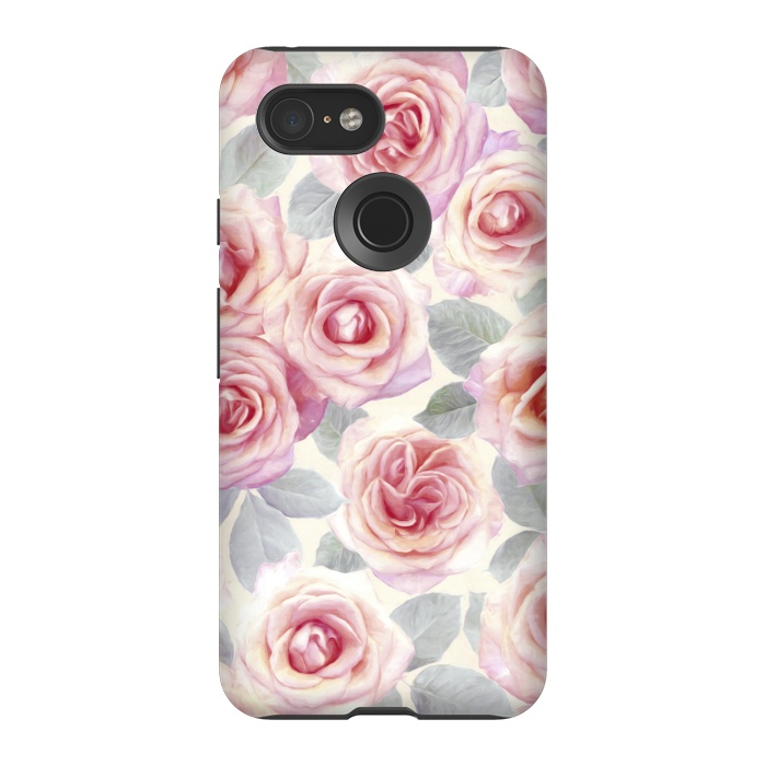 Pixel 3 StrongFit Painted Pink and Mauve Roses by Micklyn Le Feuvre