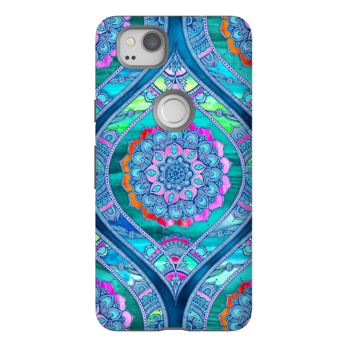 Pixel 2 StrongFit Radiant Boho Color Play Mandala by Micklyn Le Feuvre