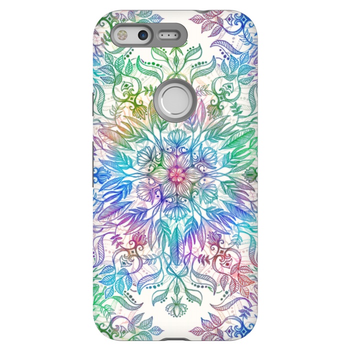 Pixel StrongFit Nature Mandala in Rainbow Hues by Micklyn Le Feuvre