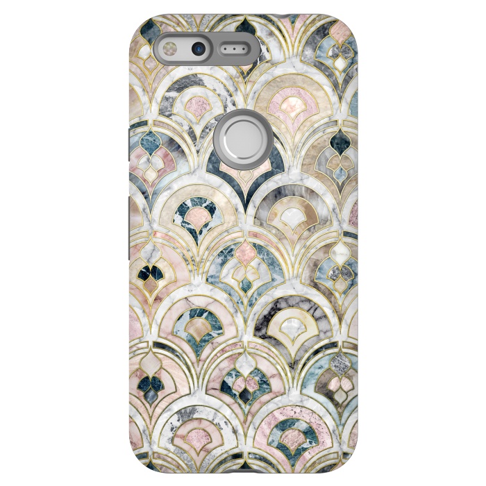 Pixel StrongFit Art Deco Marble Tiles in Soft Pastels by Micklyn Le Feuvre