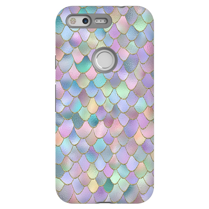 Pixel StrongFit Lavender and Pink Wonky Mermaid Scales by  Utart