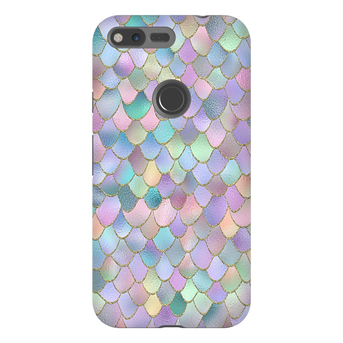 Pixel XL StrongFit Lavender and Pink Wonky Mermaid Scales by  Utart