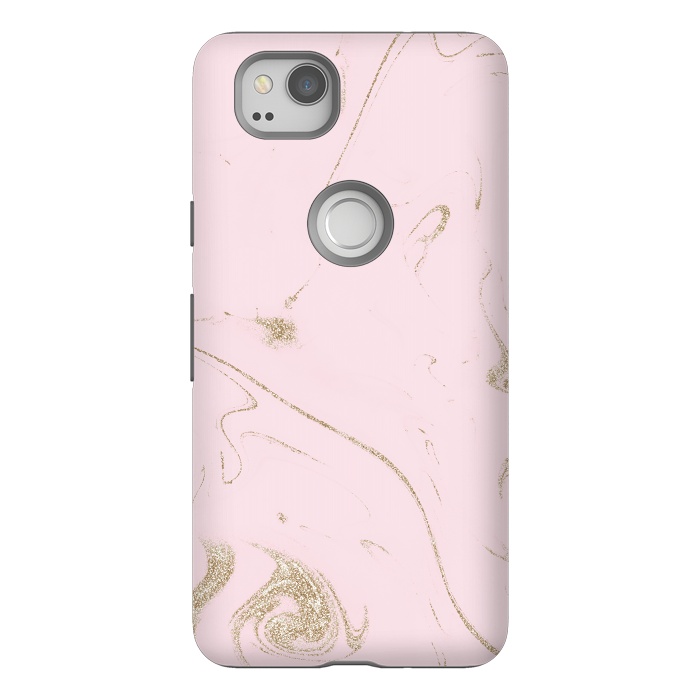 Pixel 2 StrongFit Luxe gold and blush marble image by InovArts