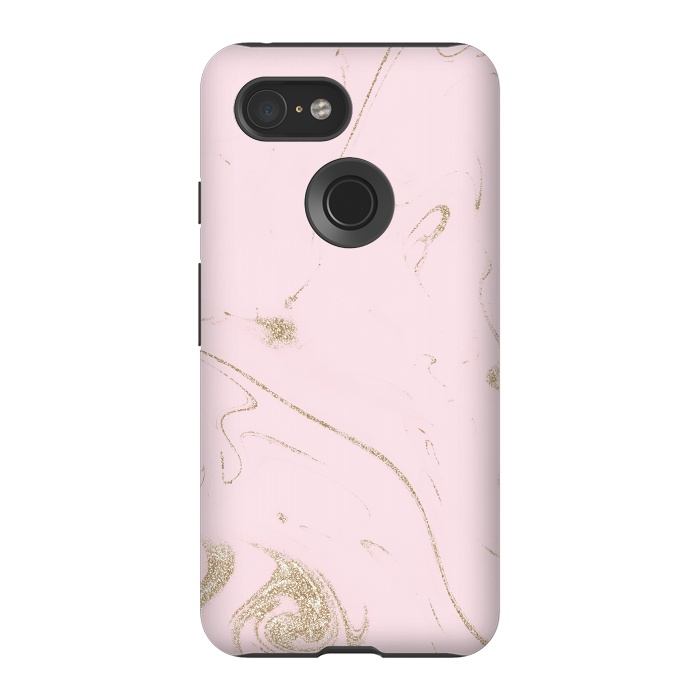Pixel 3 StrongFit Luxe gold and blush marble image by InovArts