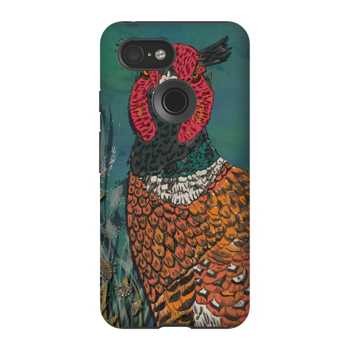 Pixel 3 StrongFit Funny Pheasant by Lotti Brown