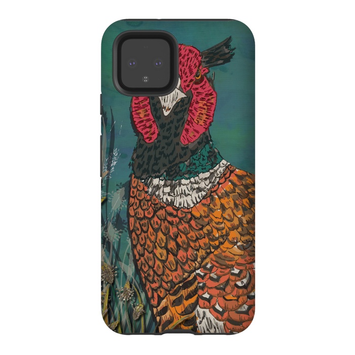 Pixel 4 StrongFit Funny Pheasant by Lotti Brown