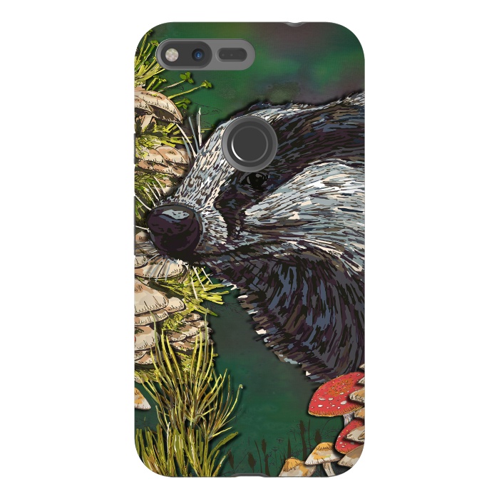 Pixel XL StrongFit Badger Woodland Walk by Lotti Brown