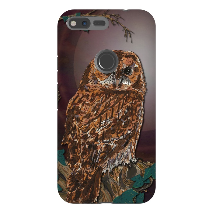 Pixel XL StrongFit Tawny Owl - Mistress of the Night by Lotti Brown