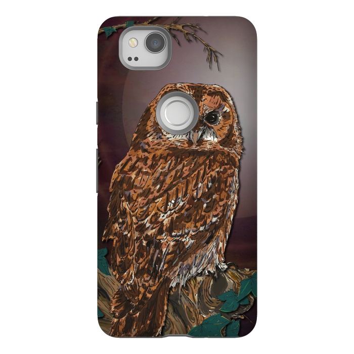 Pixel 2 StrongFit Tawny Owl - Mistress of the Night by Lotti Brown
