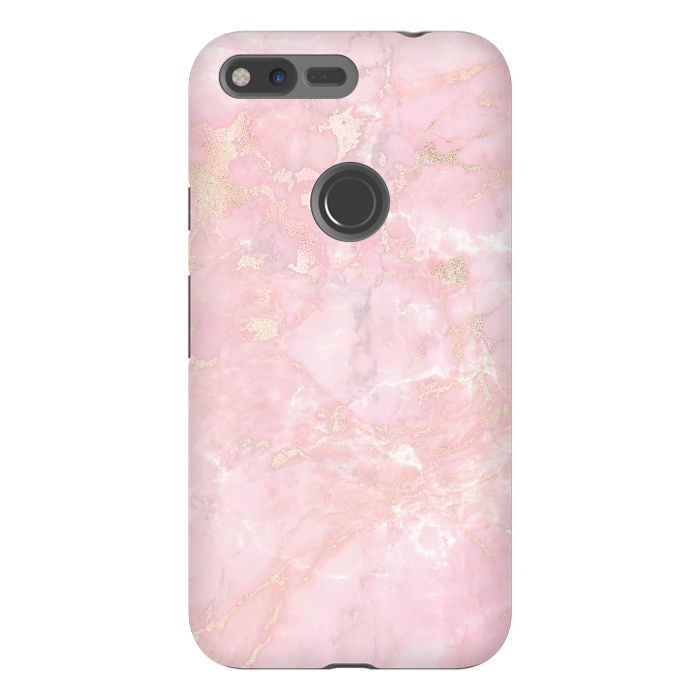 Pixel XL StrongFit Delicate Rose Gold Metal on Light Pink Marble by  Utart