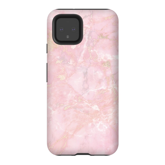 Pixel 4 StrongFit Delicate Rose Gold Metal on Light Pink Marble by  Utart