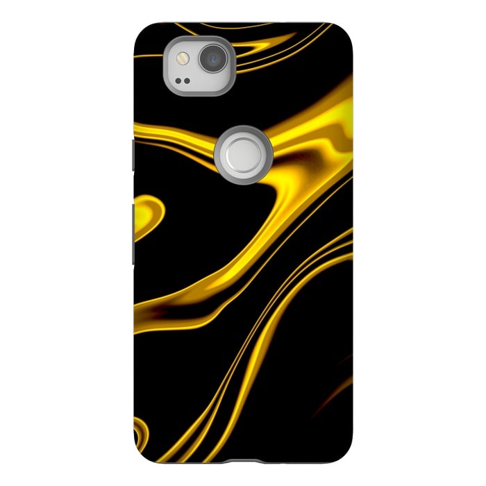 Pixel 2 StrongFit Black and Gold by Ashley Camille