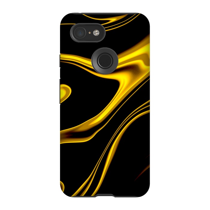 Pixel 3 StrongFit Black and Gold by Ashley Camille