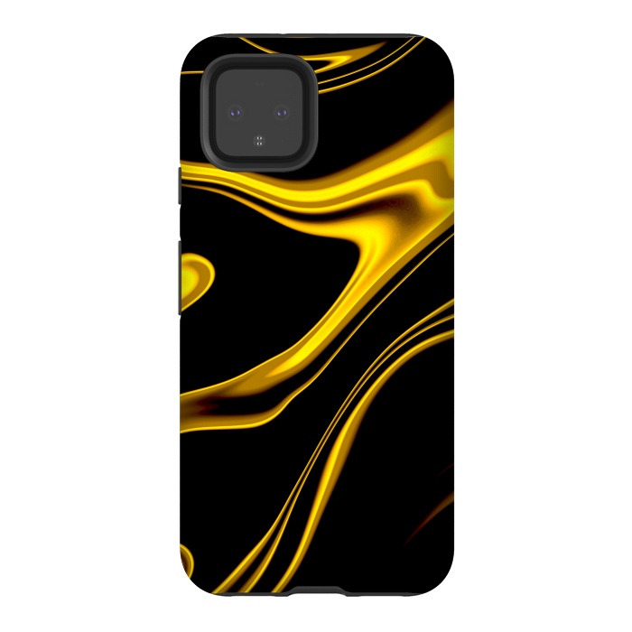 Pixel 4 StrongFit Black and Gold by Ashley Camille