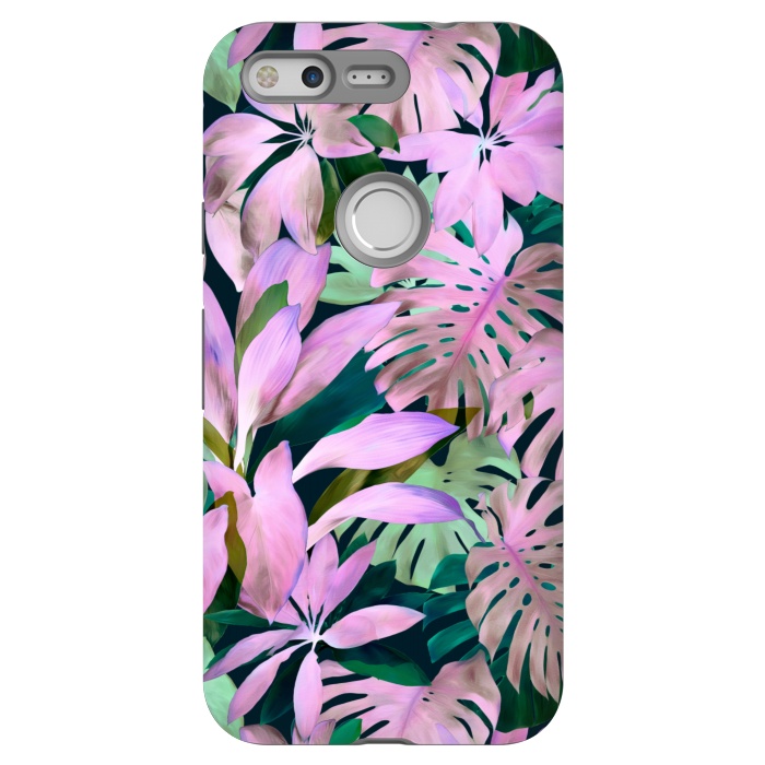 Pixel StrongFit Tropical Night Magenta Jungle by Micklyn Le Feuvre