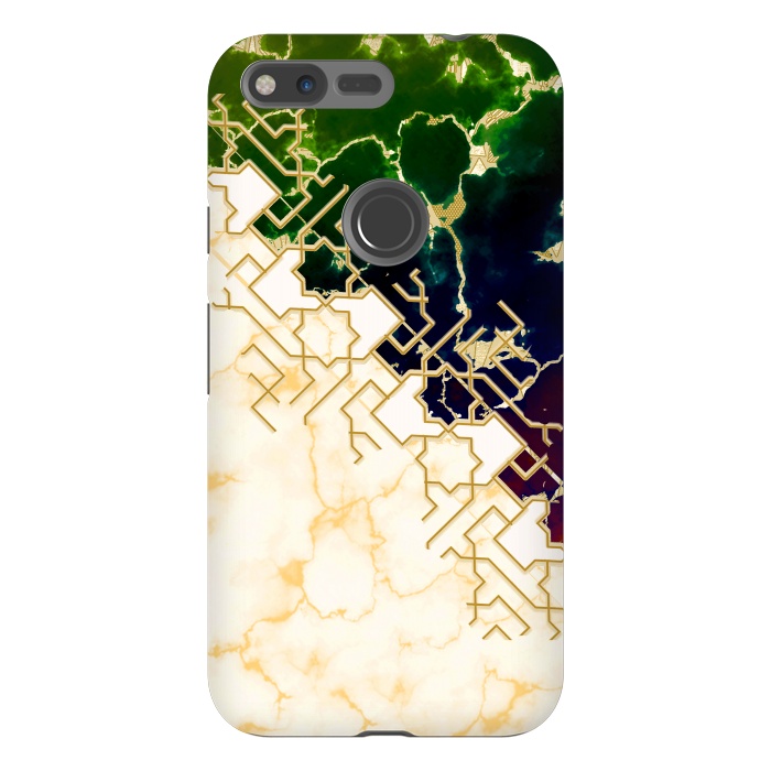 Pixel XL StrongFit Marble and ocean by Kashmira Baheti