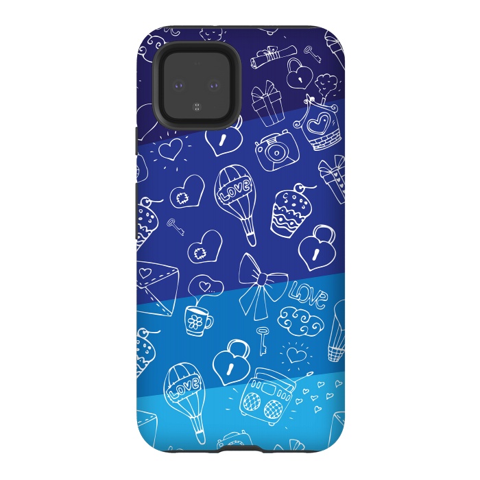 Pixel 4 StrongFit Vertical Blue by Rossy Villarreal