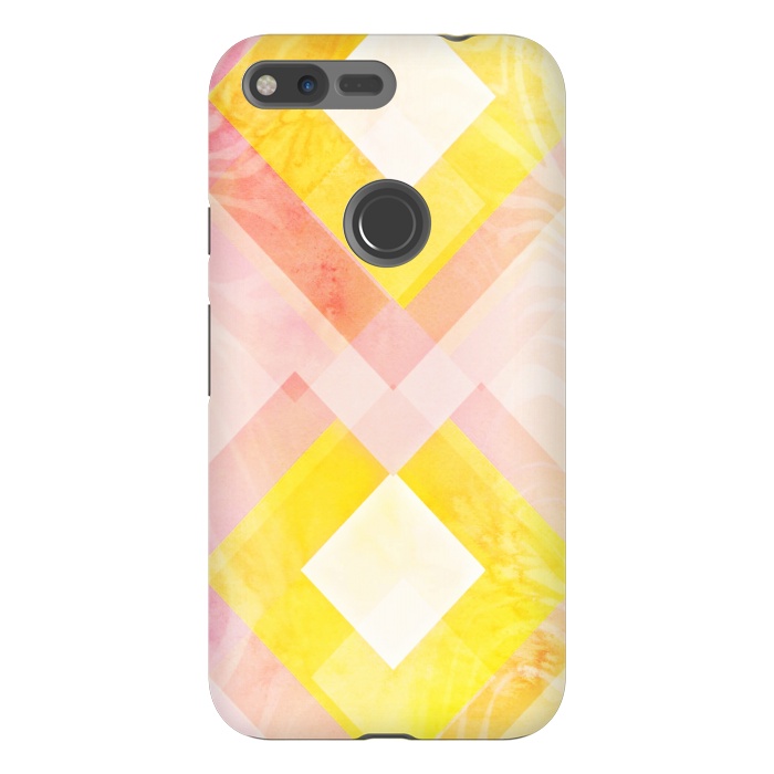 Pixel XL StrongFit Pink yellow pattern by Jms